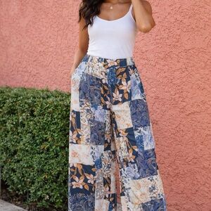 👉 JADE 100% Silk Floral Boho Blouse XL